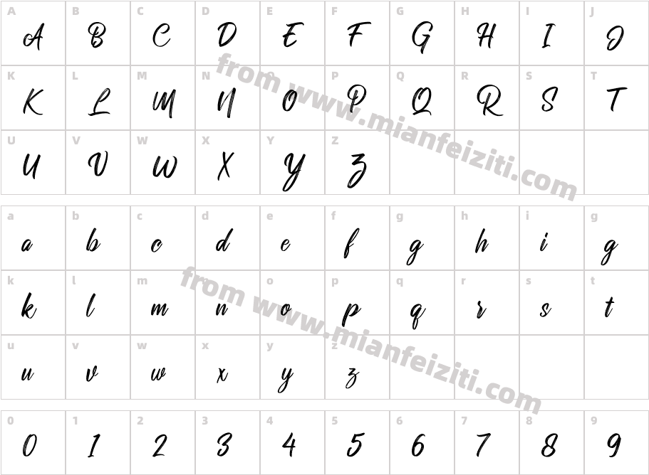 RolleteQaku-Regular字体字体映射图