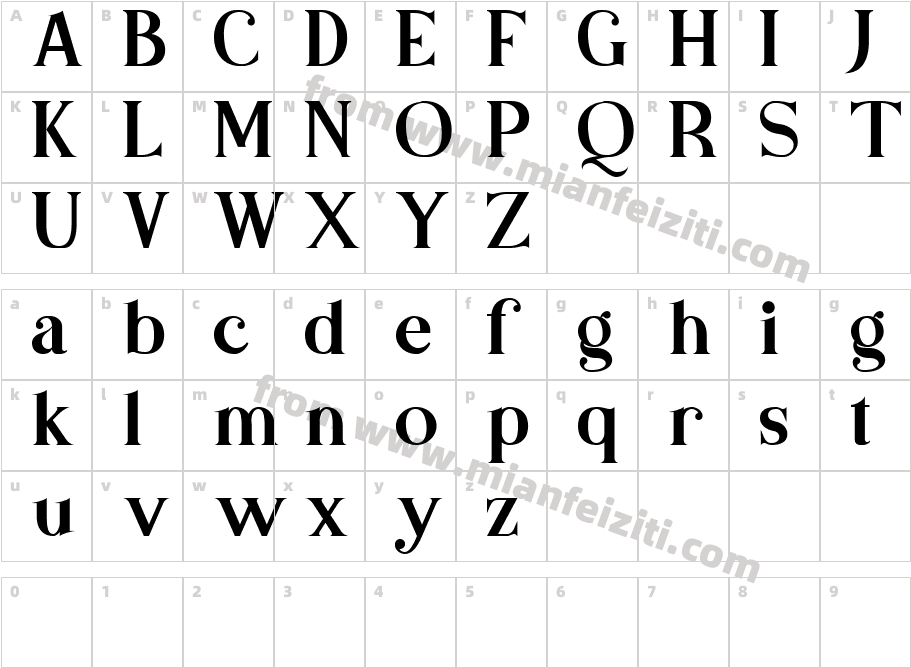 Basics Serif - Free字体字体映射图