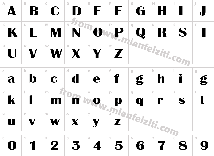 AlbionicExp字体字体映射图