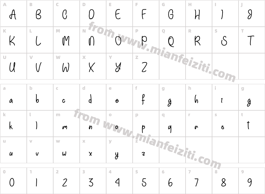 Einhorn-Schrift字体字体映射图
