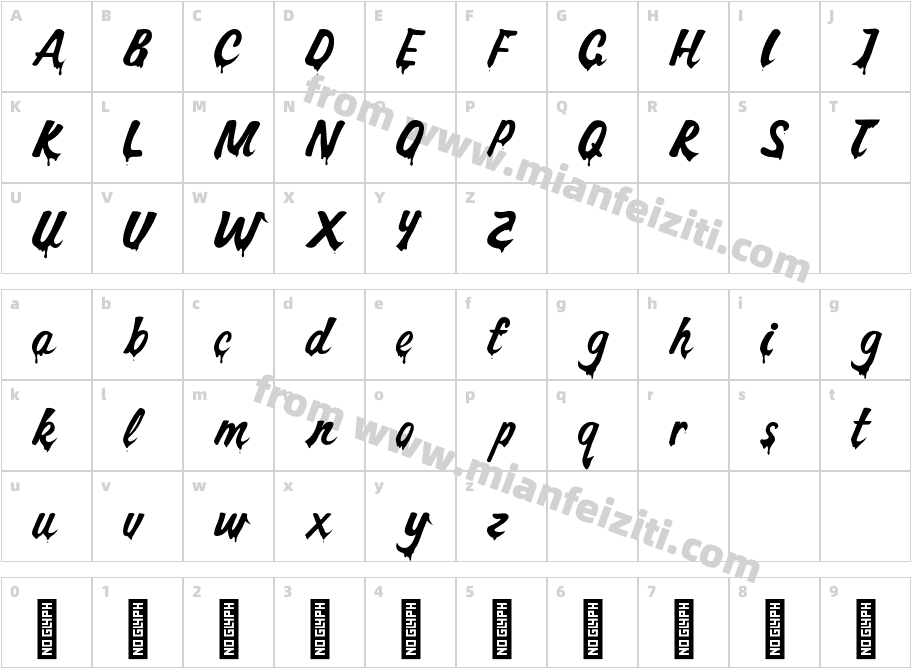 Dont-Melt字体字体映射图