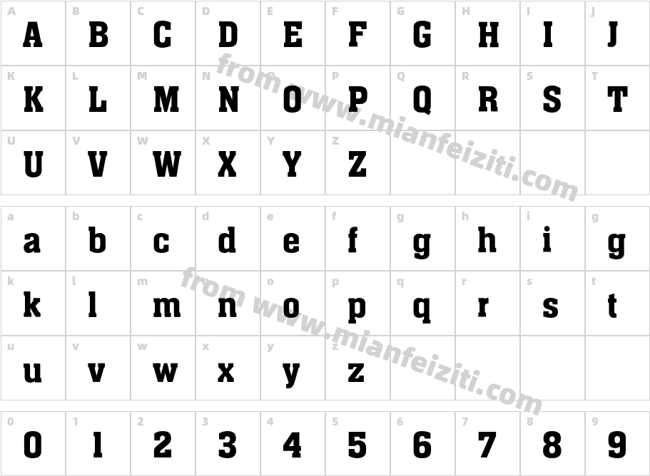 AachenEF-Medium字体字体映射图