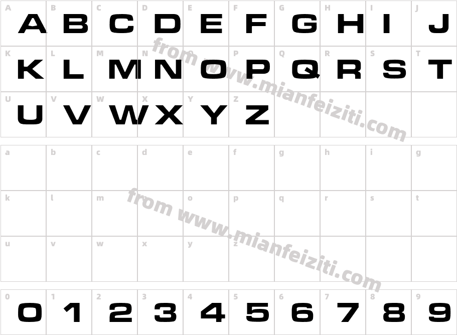 Meteor字体字体映射图