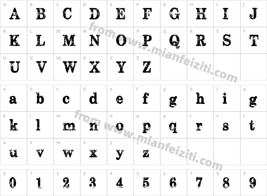 Subway Novella字体字体映射图