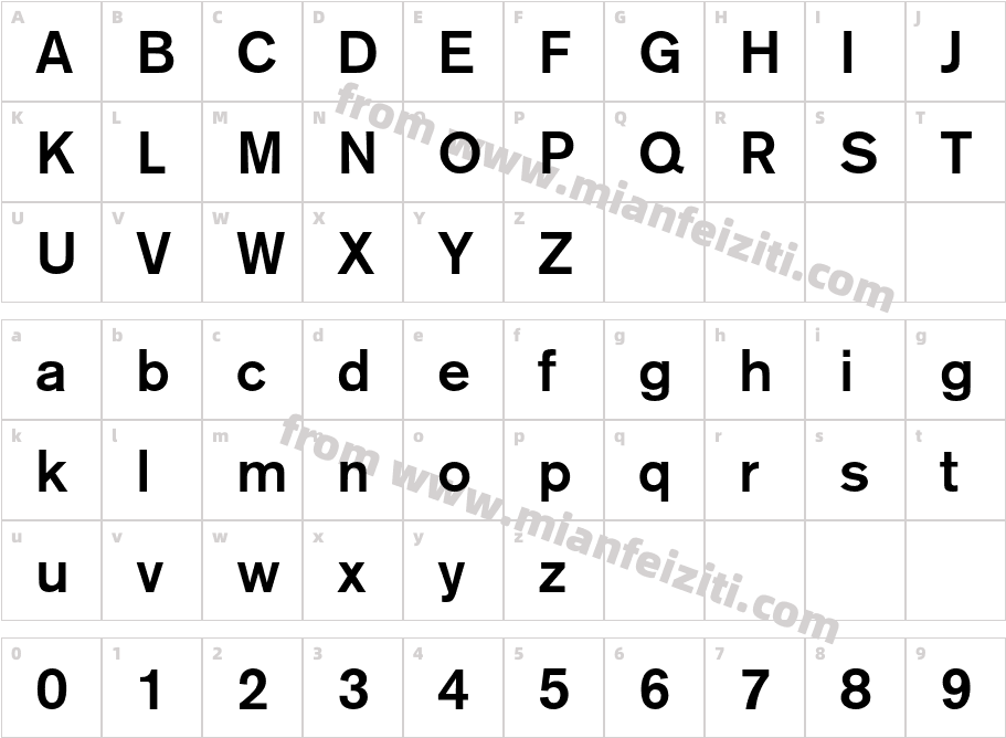 MediumCondItalic字体字体映射图