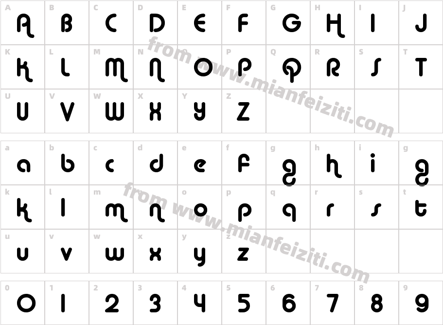 ALBAM字体字体映射图