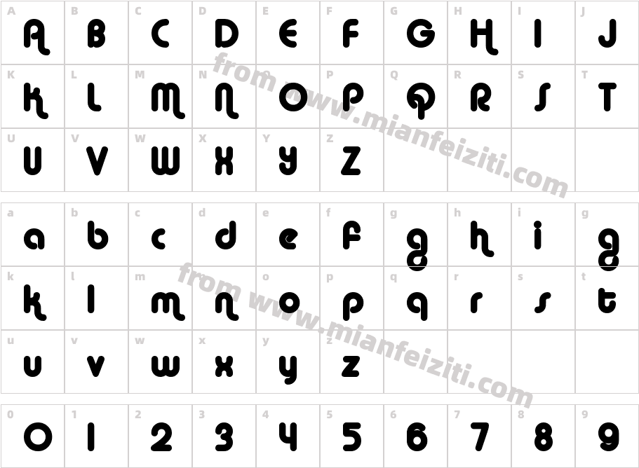 ALBAS字体字体映射图