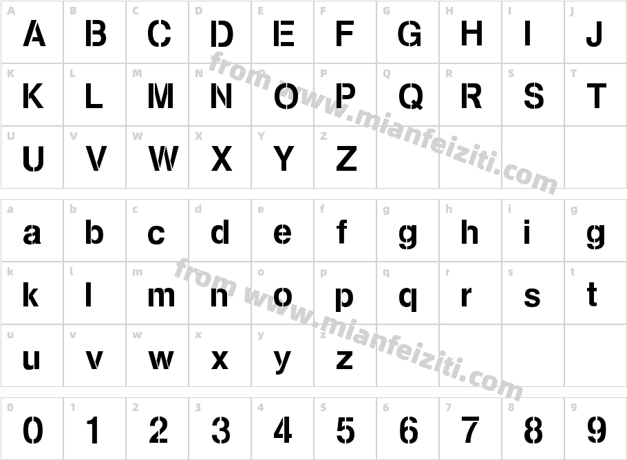 Font Creator Program字体字体映射图