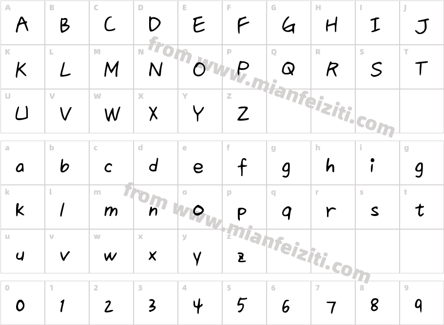 Queen-1字体字体映射图