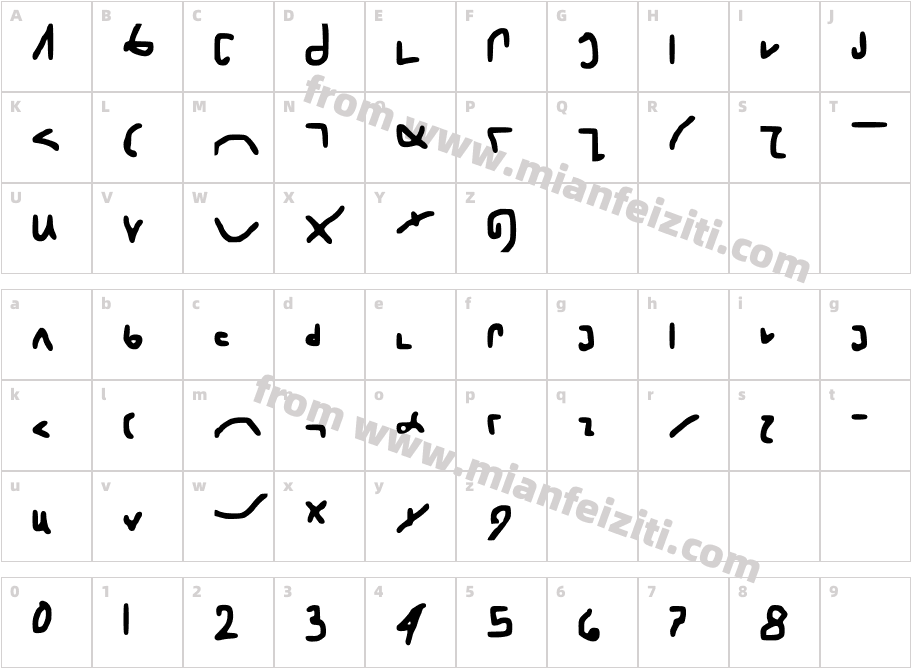 Shorthand字体字体映射图