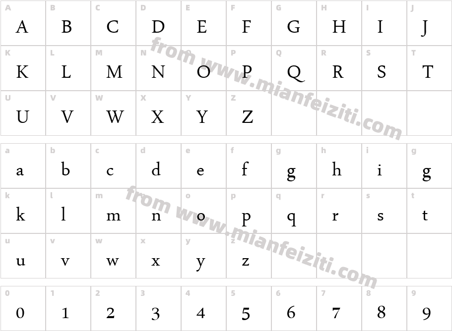 arabtype字体字体映射图