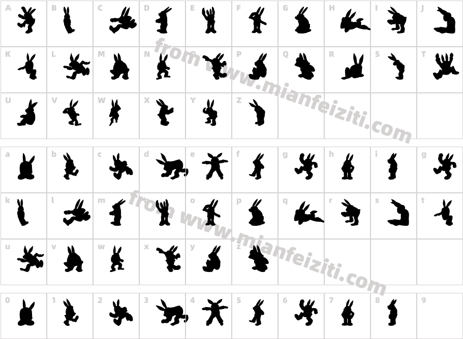 35只小兔子字体字体字体映射图