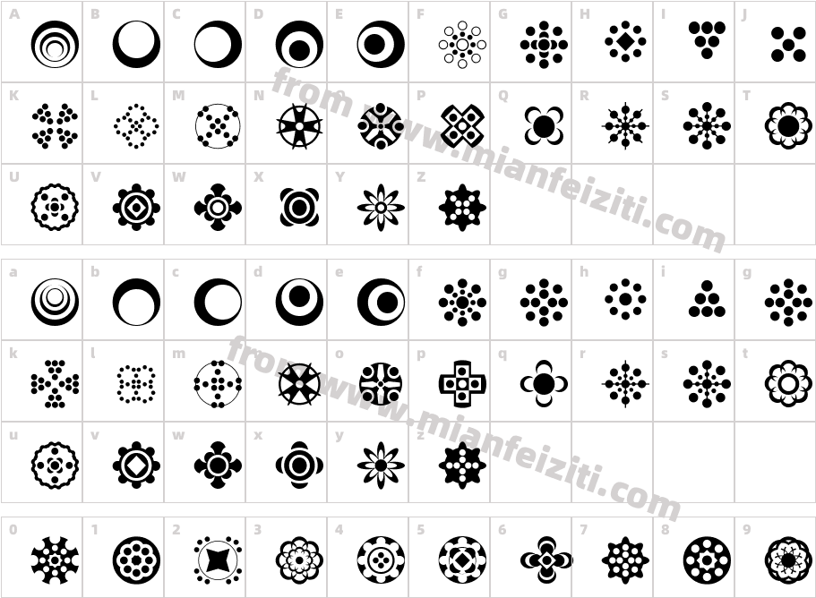 Circle-Things-2字体字体映射图