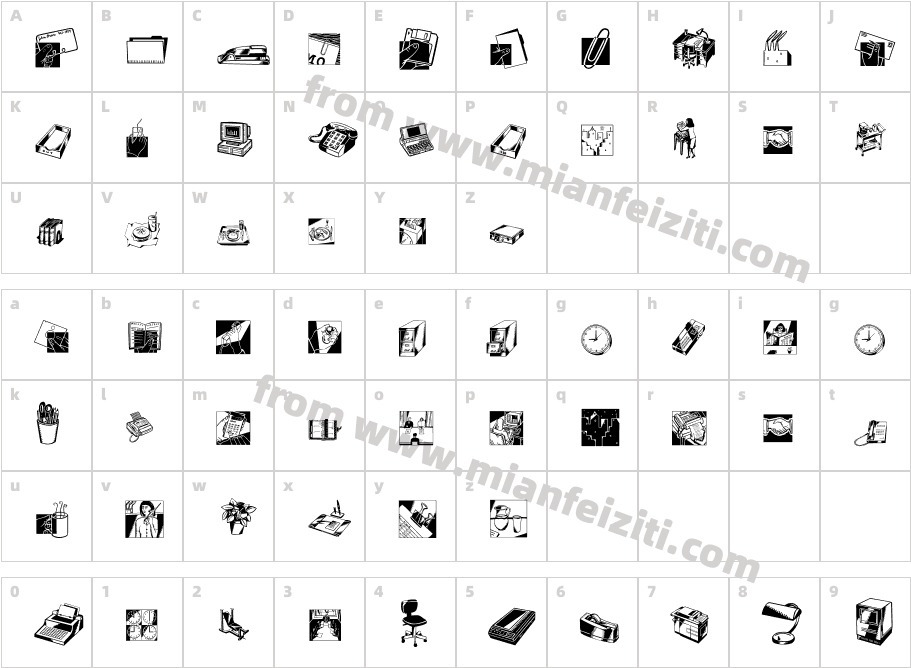 DF-Industrials字体字体映射图