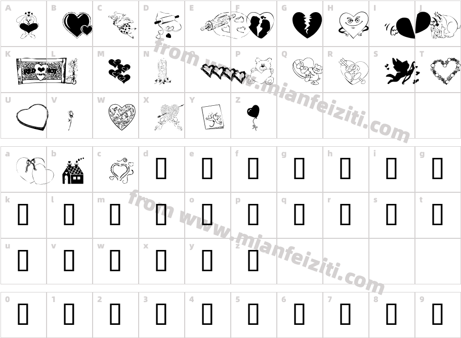 KR-Belated-Valentine-1字体字体映射图