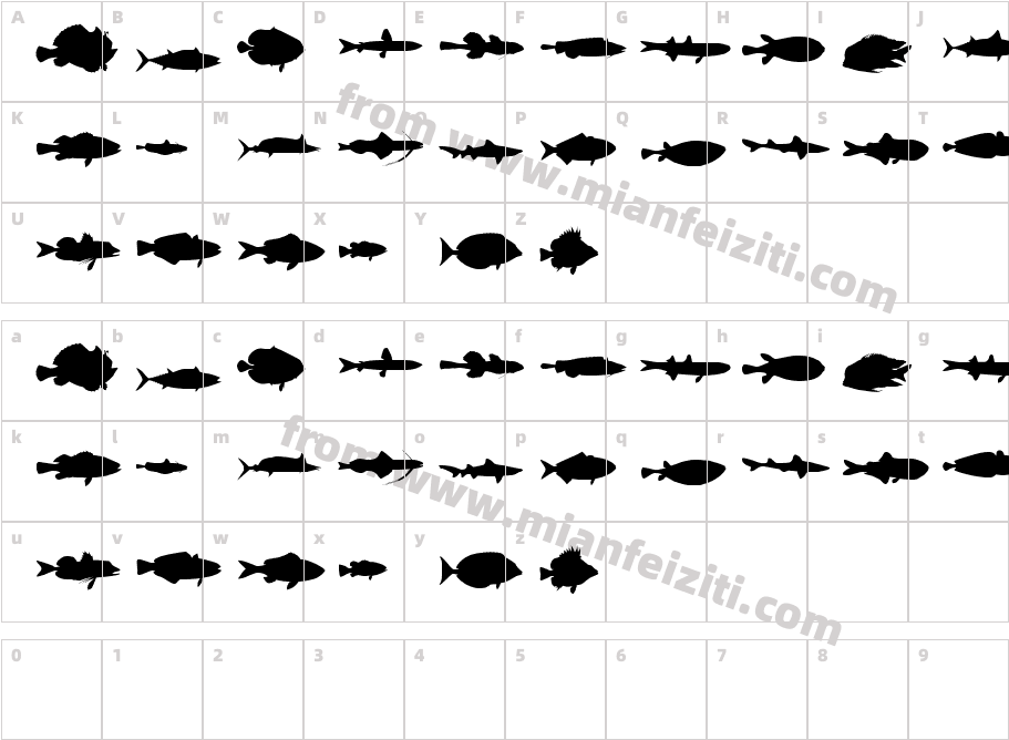 Le-Fish字体字体映射图