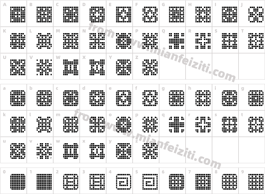 Tile-Things字体字体映射图