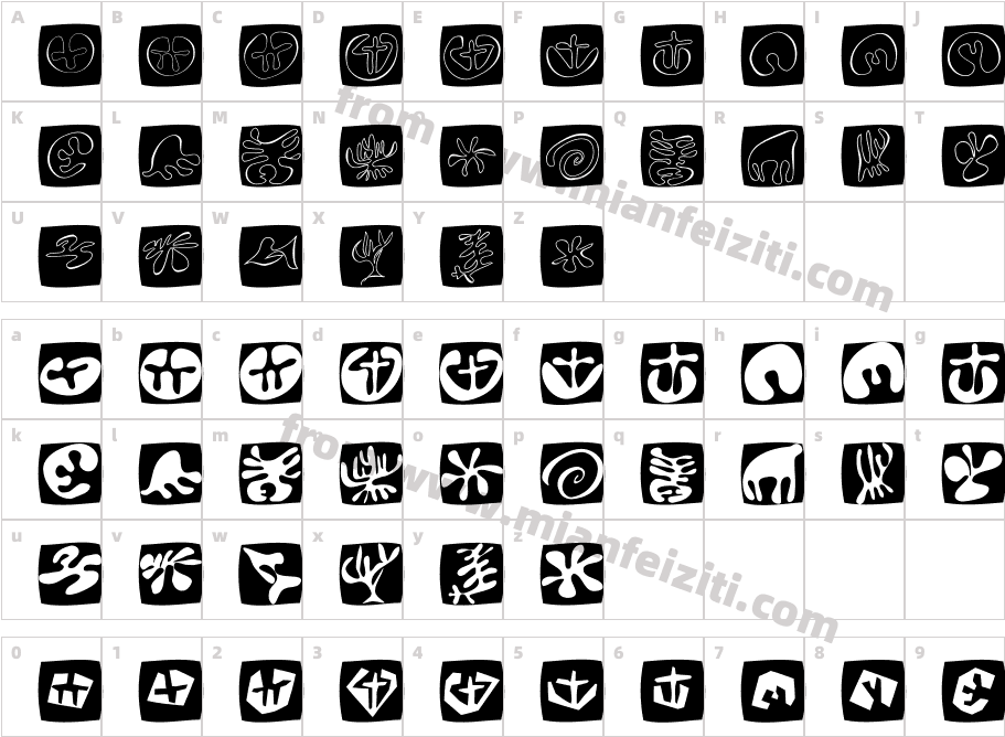 TotalFloral字体字体映射图