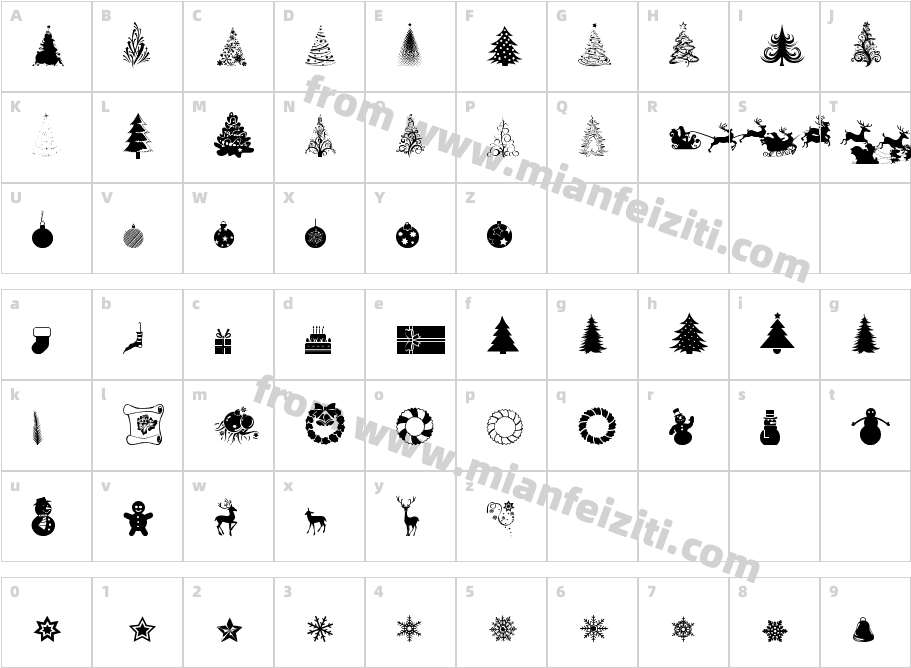 Xmas-tfb-Christmas-1字体字体映射图