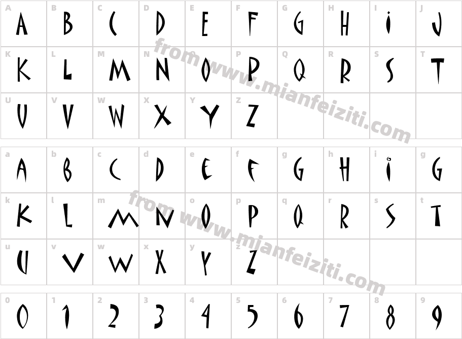 Matisse ITC字体字体映射图