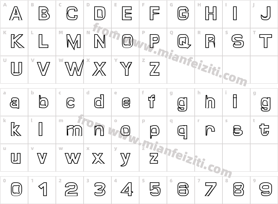 QURVH-T1 (87)字体字体映射图