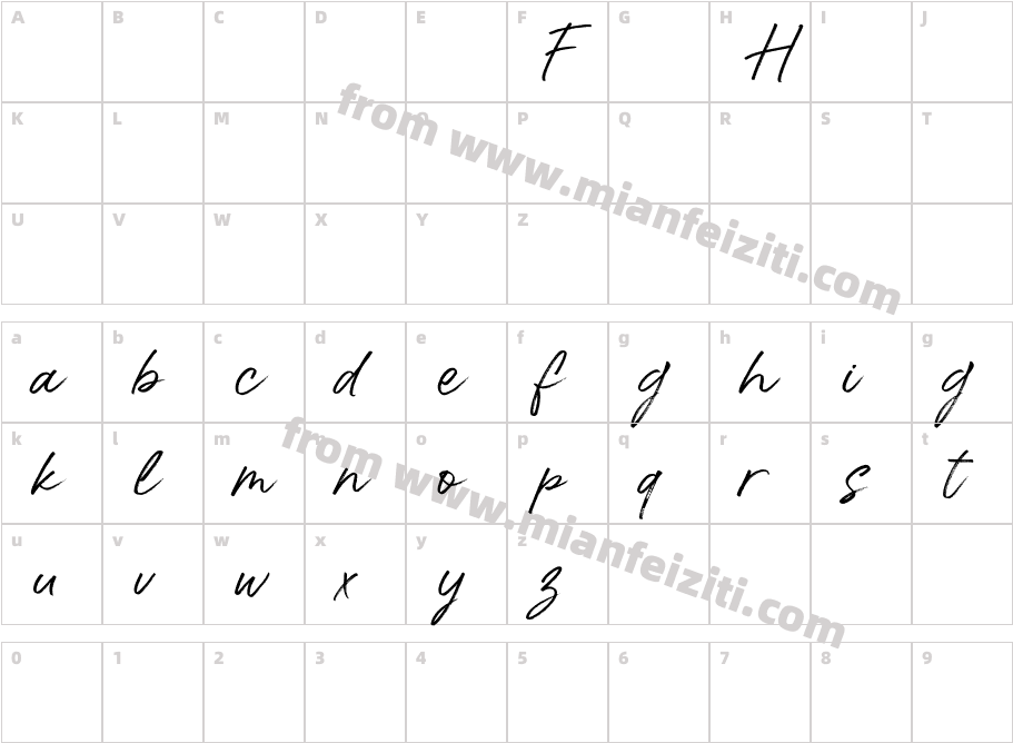 HallOfFun-DEMO-2字体字体映射图