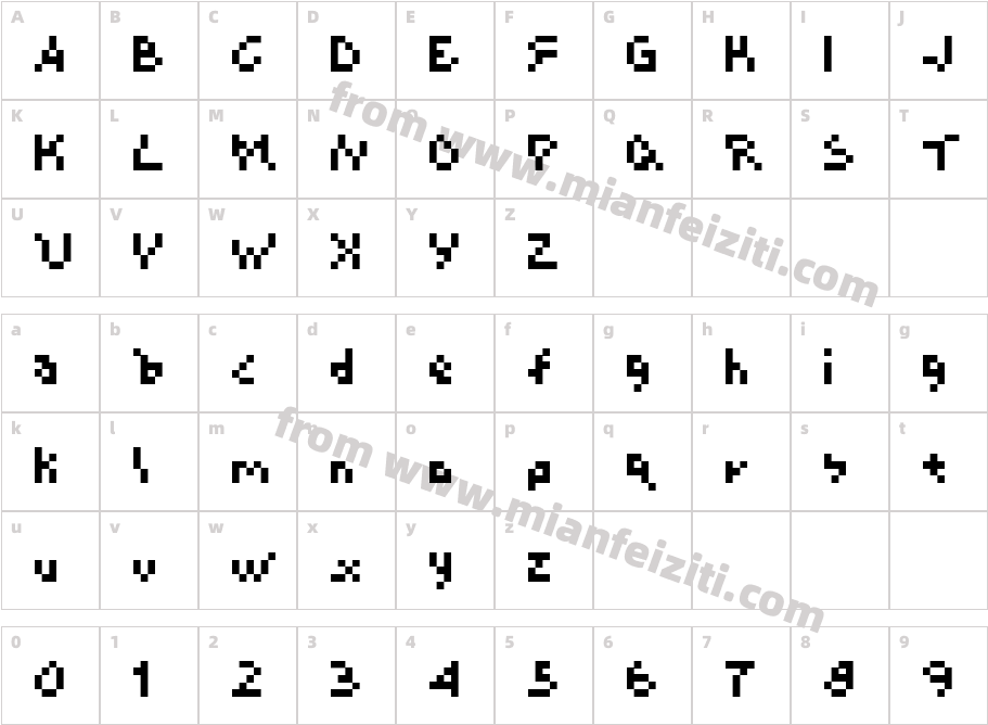 SG15字体字体映射图
