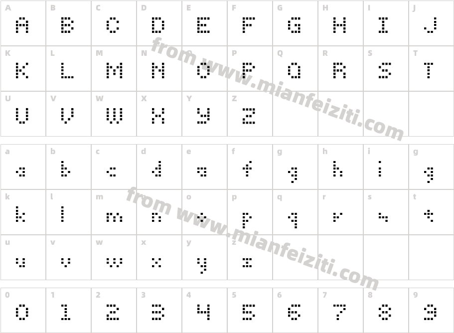SG18字体字体映射图
