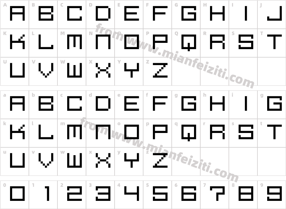 M39_SQUAREFUTURE字体字体映射图