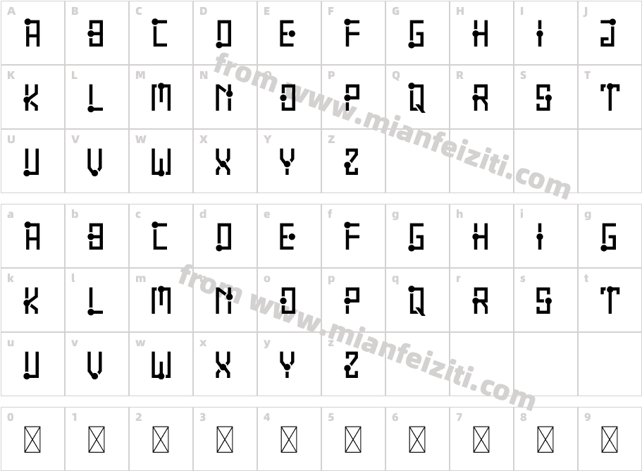 Kuvas-1G2JL字体字体映射图
