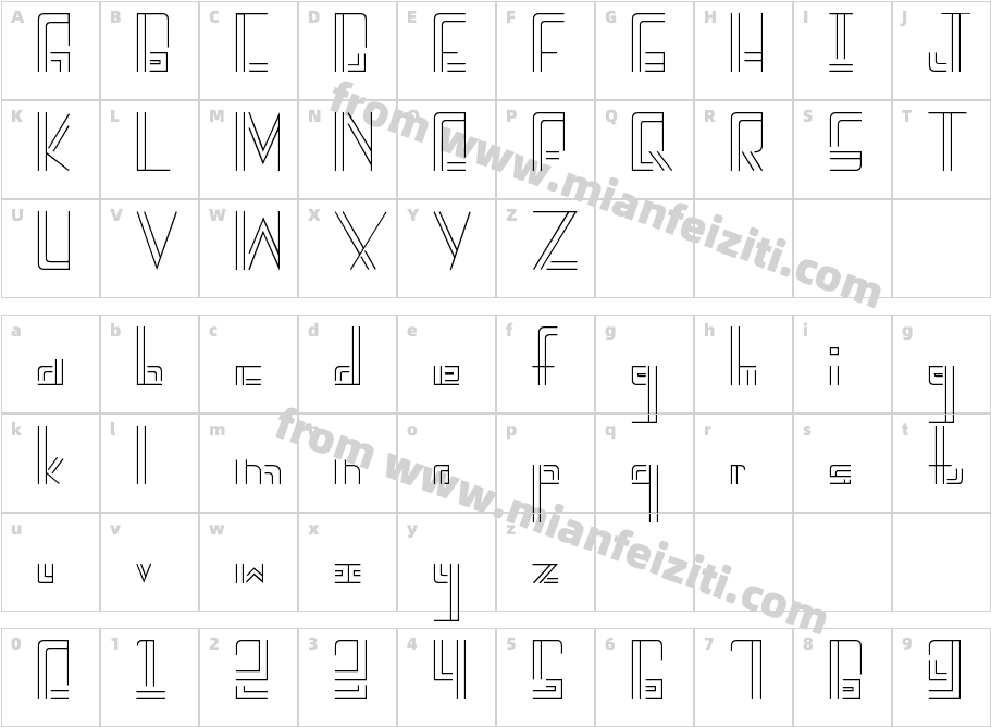 AMaze-97GB字体字体映射图