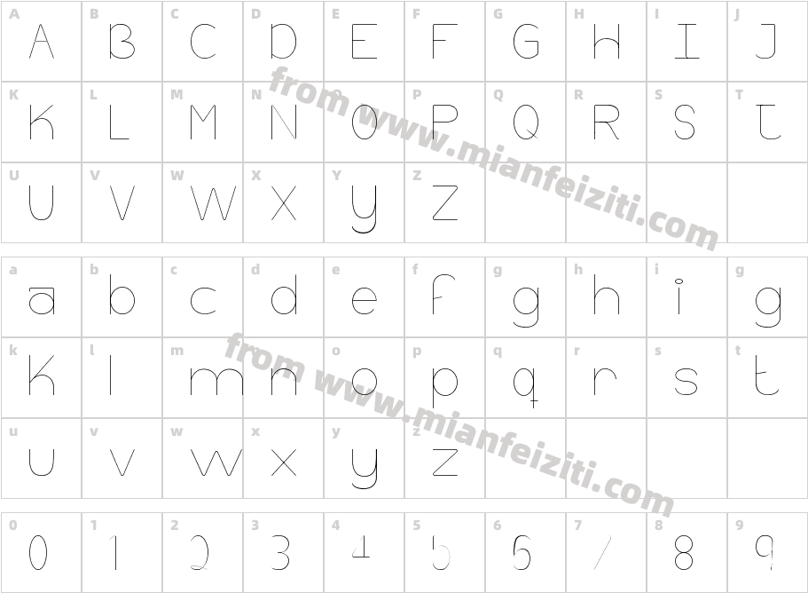 Abu10-rw6K字体字体映射图