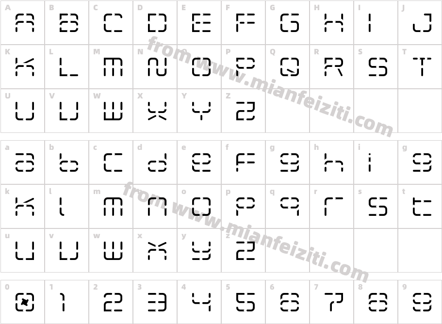 AegrisStencil-wrz9字体字体映射图