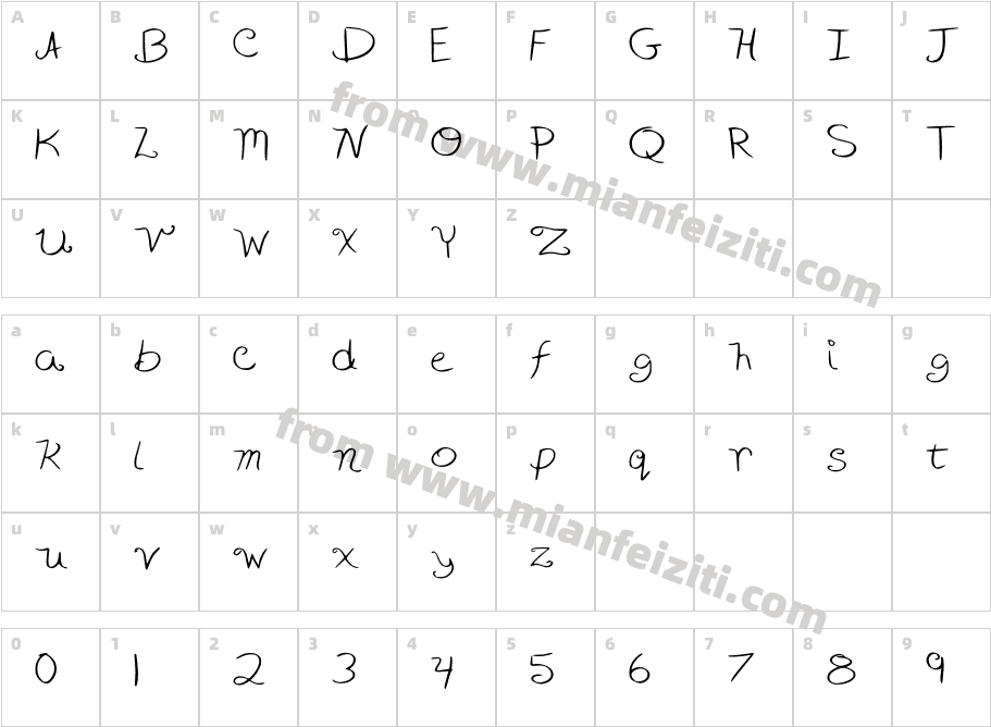 Aimee-ePzO字体字体映射图
