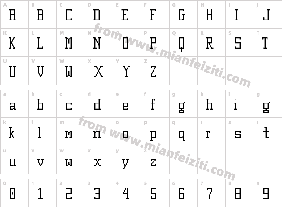 AkronSerifNbpRegular-xPEO字体字体映射图