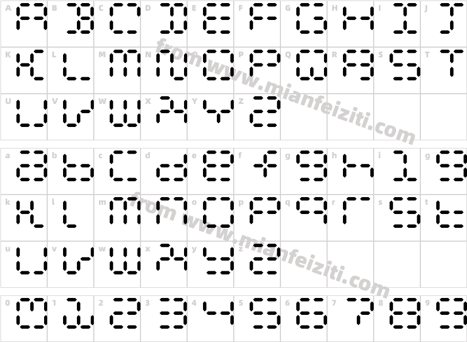 Calculatrix12Regular-z273字体字体映射图