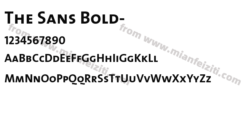 The Sans Bold-字体预览