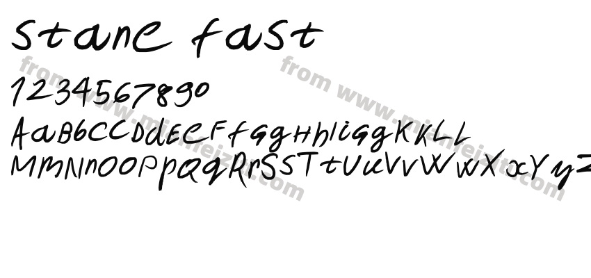 stane fast字体预览