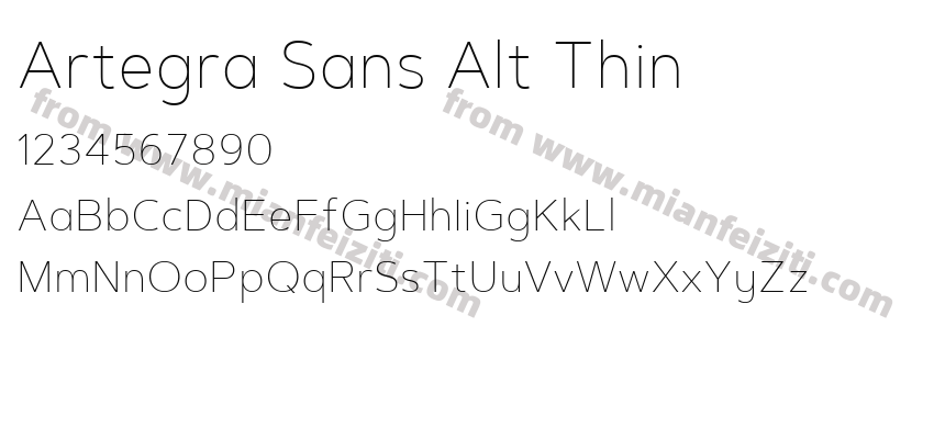 Artegra Sans Alt Thin字体预览